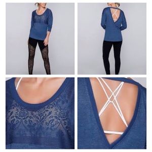 LORNA JANE LONG SLEEVE SHIRT OPEN TOP BEAUTIFUL